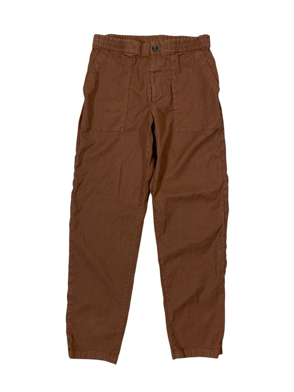 Proper Cloth Mens Brown Cotton Utility Pants Straight Leg Workwear 36 34